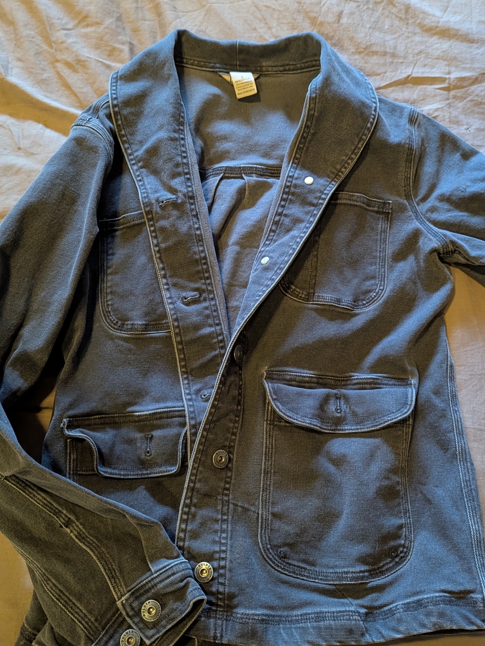 Duluth Trading Co Shawl Collar Field Jacket - Charcoal Gray